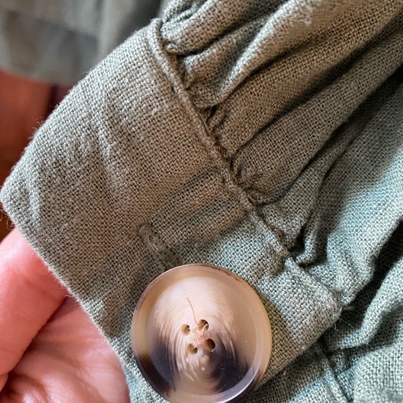 Zara Trafaluc Green Button Up Blouse - Picture 6 of 11